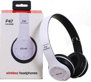 Techobucks 3D Bass 12hrs playback Bluetooth Wireless Headphone with Mic MP3 Player