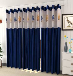 Parda Sansar 153 cm (5 ft) Polyester Semi Transparent Window Curtain (Pack Of 3)