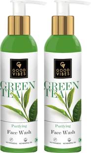 GOOD VIBES Green Tea Purifying  (120 ml) - (Pack of 2) Face Wash