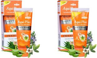 aqui plus Anti Pimples Facewash pack of 2 Face Wash