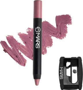 MARS Long Lasting Won't Smudge proof Budge Matte Lip Crayon with Sharpner