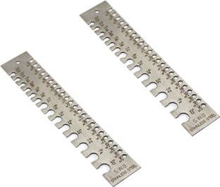 SAMENX Rectangular Wire Gauge/Sizer in British & Metric (Pack of 2) Pin Gauge