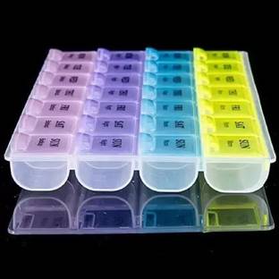 Viven enterprise 28 Days Weekly 28 Day Tablet Pill Box Holder Medicine Storage Organizer Pill Box