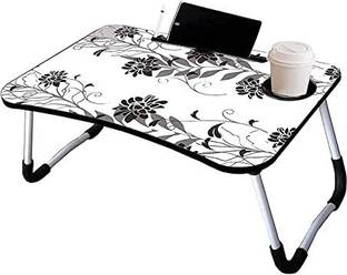 pivotal Multipurpose Foldable Table with Cup Holder, Study , Bed ,Table, Portable Wood Portable Laptop Table