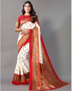 Kanooda Prints Printed Mysore Art Silk Saree