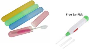 Skylight Anti Bacterial Toothbrush Container (Pack of 4) Tooth brush Cap, Caps, Cover, Covers, Case,, Cases, travel, home use Toothbrush Case