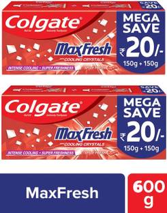 Colgate MaxFresh Toothpaste Gel Anticavity, Spicy Fresh, Saver Pack @ (2 x 300g)) Toothpaste