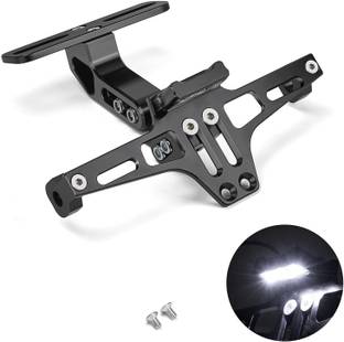 SPEED-O'MOTIVE Motorcycle CNC Adjustable License Number Plate Holder Tail Tidy License Plate License Plate Light Motorbike LED (12 V, 12 W)
