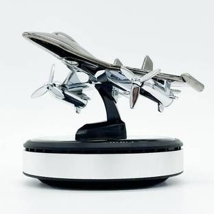LAVITRA universal Car Freshener Diffuser Trending New Jet Aeroplane Alloy Solar Car Air Freshener Aromatherapy Car Interior Decoration Accessories Fragrance for Home Office Decoration Perfume Solar Aeroplane Big
