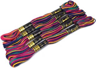 PRANSUNITA Anchor Stranded Multi Shaded - 6 Strand Cross-Stitch Hand Embroidery Thread