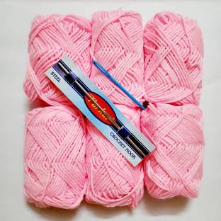 ShopTalk Baby pink woolen ball ( pack of 6 )