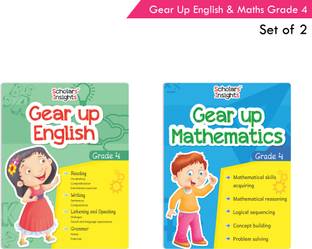 Gear Up English & Maths Grade 4 (Set of 2)  - Scholars Insights Gear Up English & Maths Grade 4 Books Set (Set of 2)|English Grammar Skills| Maths Logical Reasoning, Problem Solving Book for Kids| English & Maths Combo Book 4| Ages 9-11 Years