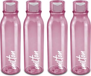 MILTON Name Tag Pet Water Bottle, Set of 4, Burgundy 1000 ml PET Bottle