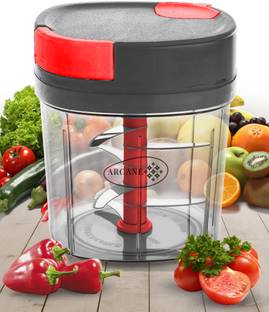 Arcane Big Size Grey Color Dori Handy Manual Quick Onion Square Chopper for Kitchen Vegetable & Fruit Chopper
