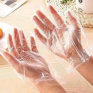 dental mart Transparent Hand Gloves_for kitchen , Regular Use,Light Weight, Polyisoprene Polyisoprene Examination Gloves