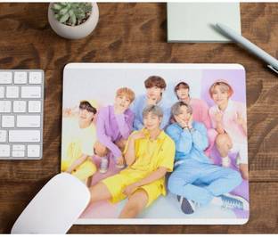 ZORI ™ BTS Gaming Mouse PAD for Computer, PC and Laptop (MP802_BTS_Group) Non Slip Base Mousepad