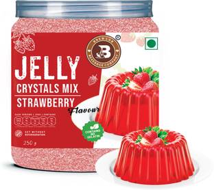 Brew Lab Jelly Crystal Mix For Making Jelly -Strawberry Flavor | Easy To Make |No Gelatin 250 g