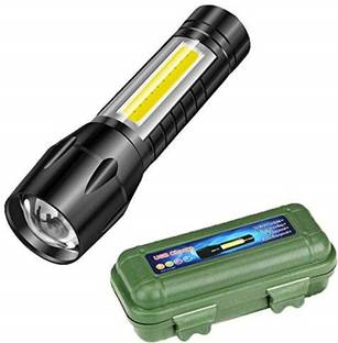 DMCEF Mini Rechargeable Pocket Torch Light Zoom Torch