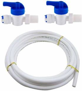SEAZONE Ball Valve Manual On-Off Inlet Valve 3/8" Tube x 1/4" Thread (2Pcs) 3/8" 3M Pipe Solid Filter Cartridge