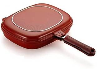 OCTOPUSPRIME Double Sided Ceramic Coated, Magic Pan Gas Grill Fryer Pan, Dishwasher Safe Airfryer Grill Pan