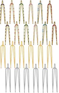 VAMA Safety Pin set Multicolour Safety Saree Pin U Design sadi Sari pin ( 24 Pcs ) Brooch