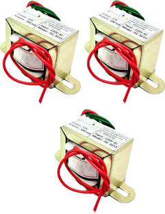 INVENTO 3Pcs 12V 0.5A 500mA 12-0-12 Transformer Copper Winding 220V AC to 12V AC Automotive Electronic Hobby Kit