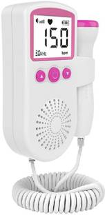 PAXMAX Fetal Doppler Heart Rate Monitor with Headphone Jack Built in Speaker Pink Fetal Doppler