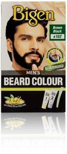 Bigen Men's Beard Color B102 Brown Black , Brown black 102