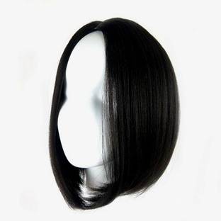 SAMYAK Bob Style Middle Partition Short Nakli baal False  style Full Head Wig Hair Extension