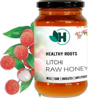 Healthy Roots Litchi Honey 500gm Organic Raw Unprocessed (Pure & Natural)