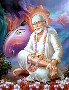 Poster Sai Baba Images For Whatsapp Facebook Dp Profile Photo sl963 (Wall Poster, 13x19 Inches, Multicolor) Fine Art Print