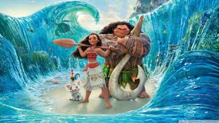 Poster Moana 2 sl698 (Plastic Large Wall Poster, 36x24 Inches, Multicolor) Fine Art Print