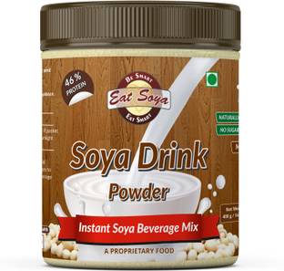 Eat Soya SOYA Milk Powder 46% Protein - Vegan, Non GMO (Sugar Free - Plain/Unflavored) Jar, Plant-Based Protein