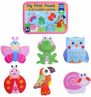 Pluspoint 6-in-1 Birds and Insect Toddler Fun Cartoon Educational Toy Puzzle Game