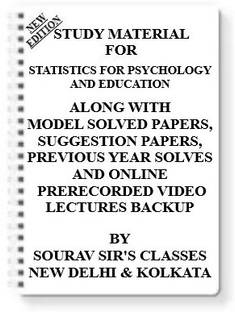 Study Material For Statistics For Psychology And Education [pack Of 3 Books] With Model Question Papers + Topicwise Analysis + Mcq Questions+ Special Practice Set