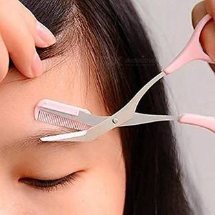 MACVL5 Trimmer scissors With Mini Comb,Ladies Auxiliary eyebrow comb scissors, Women