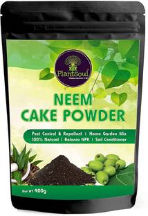प्लांटसोल Neem Cake Powder 400 gm Organic & Pest Repellent for Plants मिट्टी की खाद