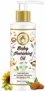 Mom & World Baby Nourishing Oil with Almond, Grapeseed, Wheatgerm, Olive and Coconut Oils