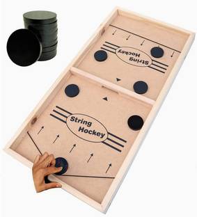 HEZKOL Catapult Board Games Fast Sling Puck Game, Slingshot Table Ice Hockey Game Party & Fun Board Game