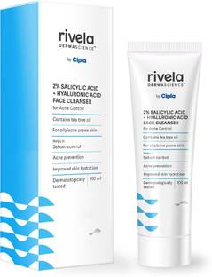 Rivela Dermascience Salicylic Acid + Hyaluronic Acid Face Cleanser for Acne Control Face Wash