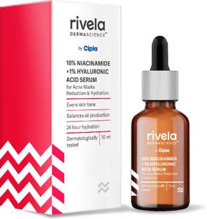 Rivela Dermascience Niacinamide+1% Acid Serum |Reduces Acne Marks, Blemishes