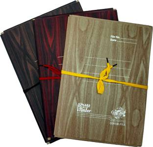 CRAFTWAFT TIMBER WOODEN FINISH MATT PAPER BOARD PACK OF 6 COVER FILE