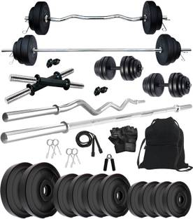 Adrenex by Flipkart 50 kg PVC COMBO 2-SL Home Gym Combo