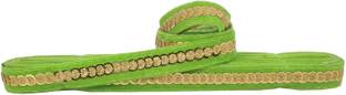 De-Ultimate CWG0344 (9mtr & Width:2cm) Green Gota Kinari Velvet Sitara Patti Trim Saree Suit Border Lace Reel