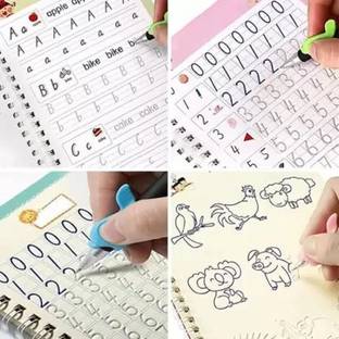 7Eleven Enterprise Practice Copybook,English Handwriting Drawing Book Set Alphabet (4BOOK+10REFILLS