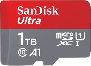 SanDisk SDSQUAC-1T00-GN6MN Ultra 1 TB MicroSDXC Class 10 140 MB/s  Memory Card Compatible with Camera, Computer, Gaming Console, Mobile, Tablet