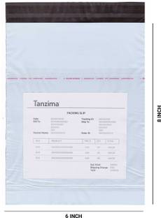 Tanzima Plain Tamper Proof Courier Bag With Document Pouch Jacket (POD), use as Envelopes/Cover/Security Bag/Mailer/Mail Bag etc, Size 6 X 8 Inches, Pack of 100