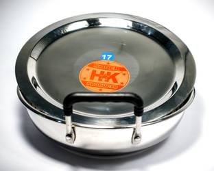 Super HK Stainless Steel Induction Compatible Kadhai with Stainless Steel LID Kadhai 22.88 cm diameter with Lid 1.3 L capacity