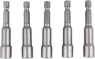 Sceptre Hex Magnetic Power Nut Driver Drill Bit Socket 8mm (5 Pcs) Socket Set