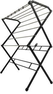 DRY LINE Steel Floor Cloth Dryer Stand - CROSS FOLDING WITH STAINLESS STEEL RUST PROOF RODS